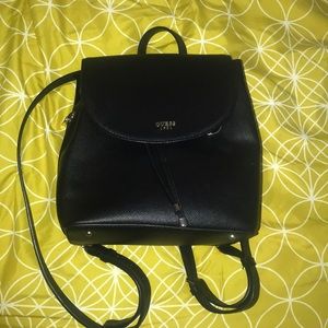 black Guess leather backpack LIKE NEW